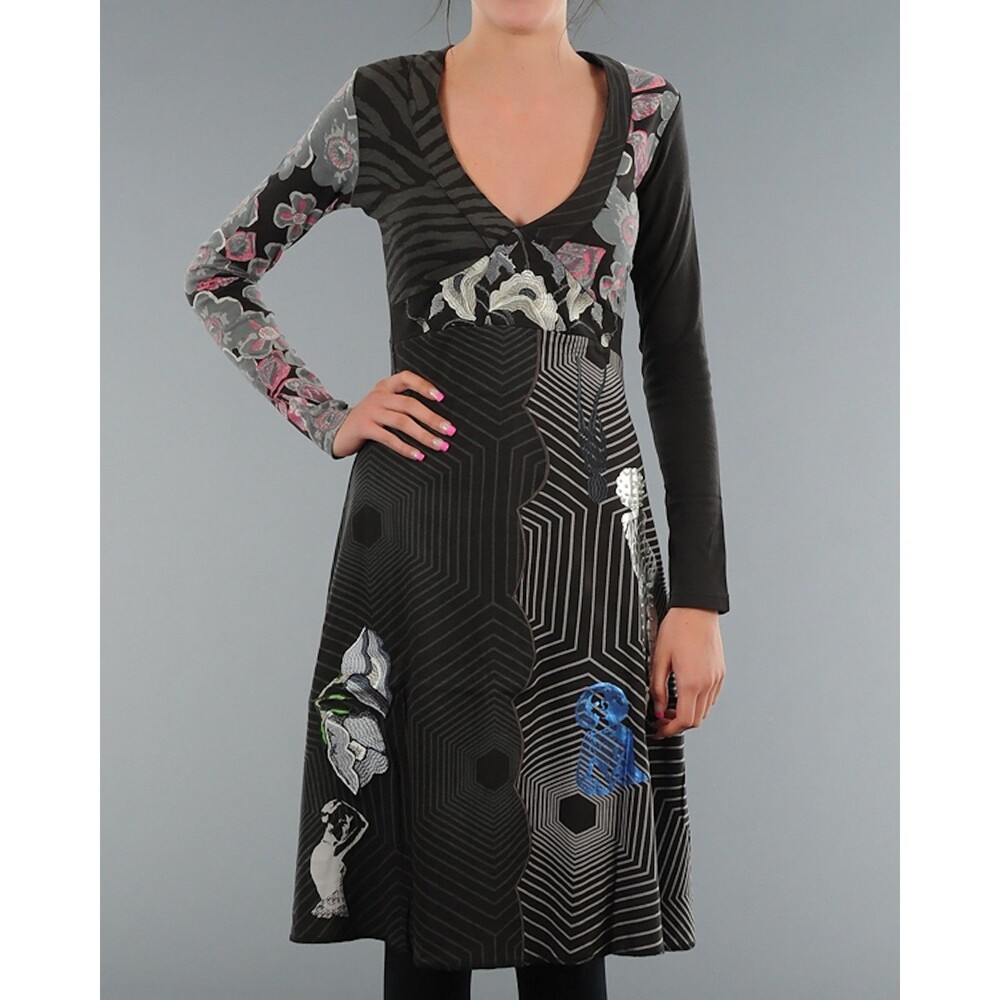 Desigual Jonny Black Long Sleeve Dress